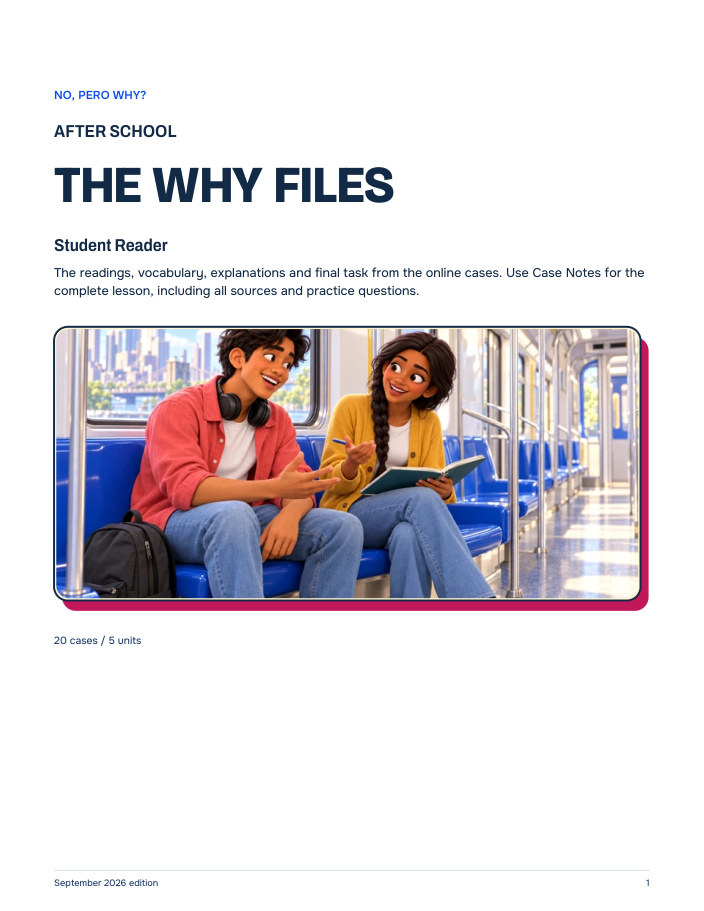 The Why Files, After School Student Reader cover.