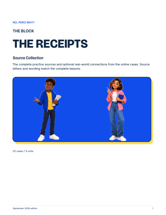 The Receipts, The Block Source Collection cover.