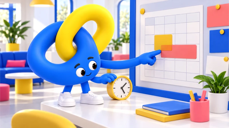 Nexo checks a meeting tile against a work-shift bar and clock.