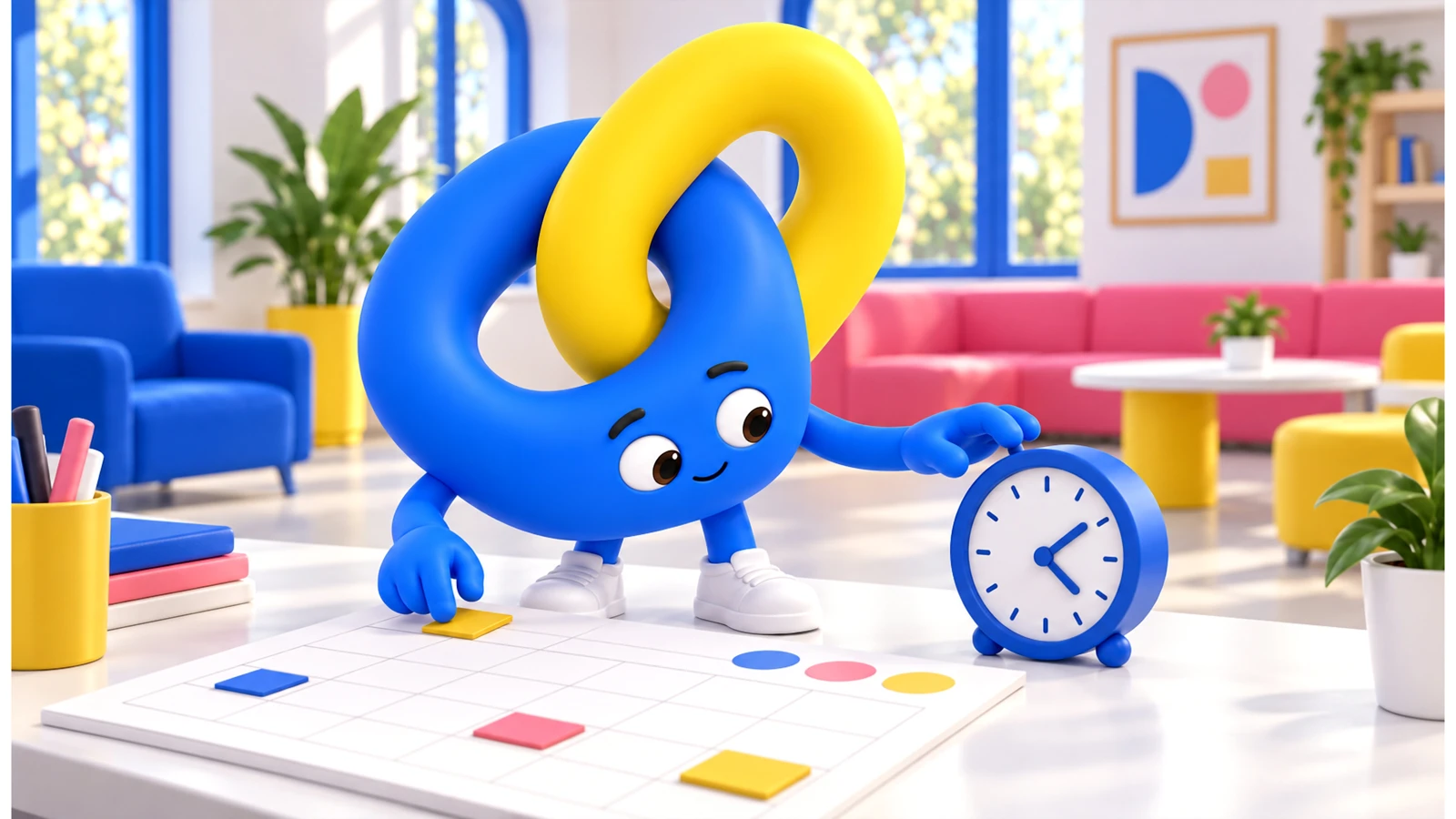 Nexo compares a calendar card with an unnumbered clock.