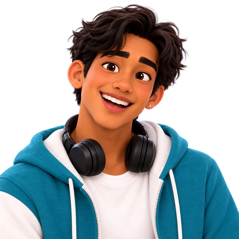 Portrait of Rafa, with the same features and styling as the Common Room films.